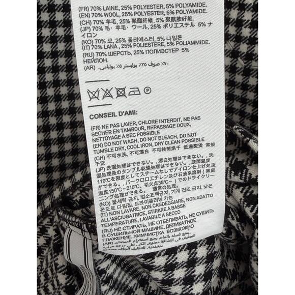 Ami Paris Alexandre Mattiusi Camp Collar Check Wool Blend Shirt Mens Large NWT - Picture 7 of 12